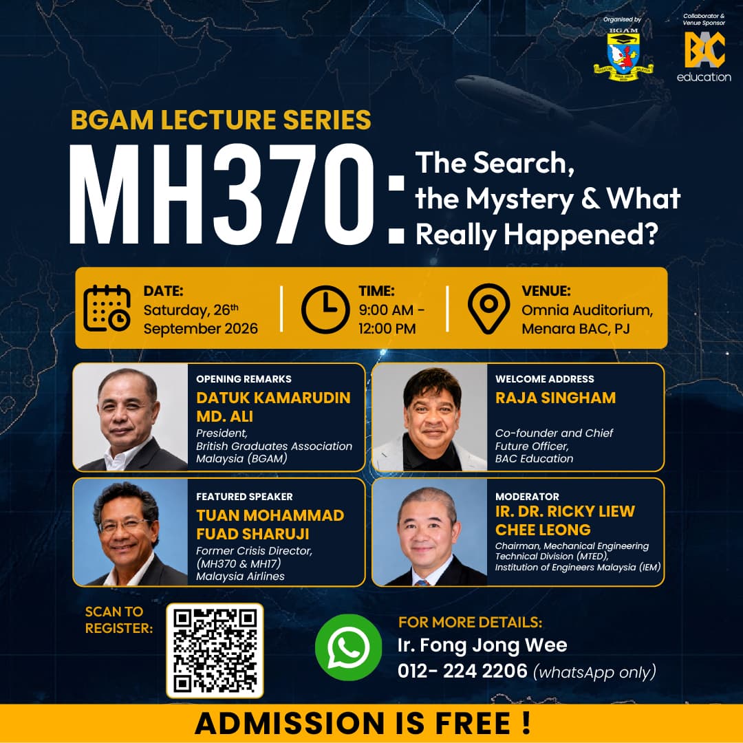 BGAM Lecture Series MH370: The Search, the Mystery & What Really Happened?